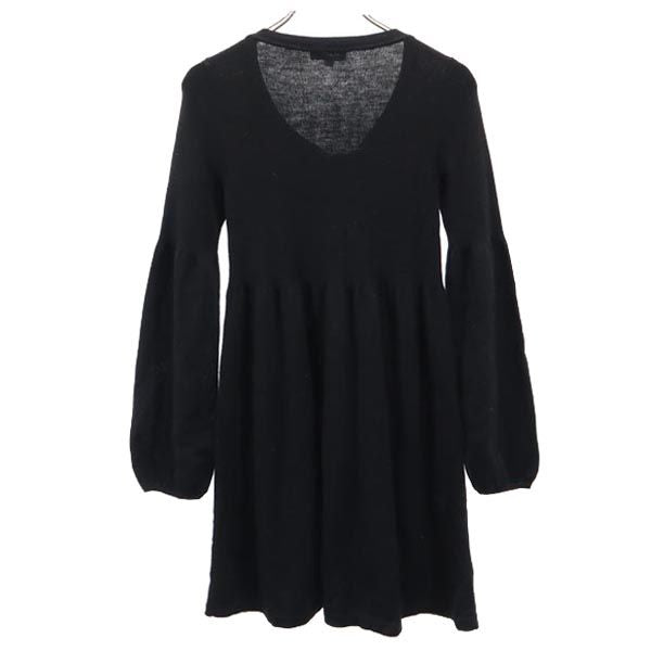 BURBERRY BLUE LABEL バーバリーブルーレーベル 三陽商会 長袖 リボン ワンピース 38 ブラック系 レディース