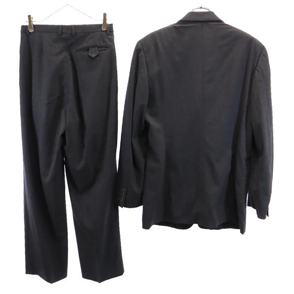 Emporio Armani エンポリオアルマーニ イタリア製 ウール スーツ 上下 セットアップ 48/46 グレー系 テーラードジャケット メンズ