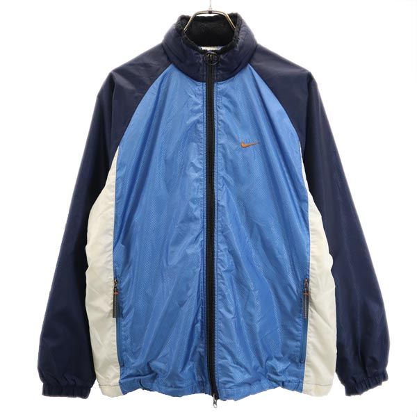 NIKE ナイキ 90s 00s 白タグ オールド ウインドブレーカー 上下 セットアップ M/XL ブルー系 ナイロンジャケット パンツ メンズ