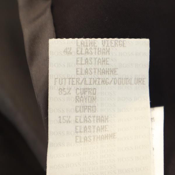 BOSS HUGO BOSS ボスヒューゴボス ウールブレンド テーラードジャケット I 36 ブラウン レディース