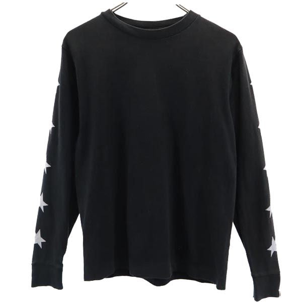 A BATHING APE アベイシングエイプ プリント 長袖 Tシャツ S ブラック系 ロンT 星 メンズ