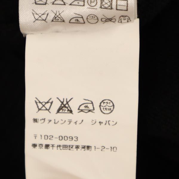 VALENTINO ヴァレンティノ イタリア製 カシミヤブレンド 長袖 ニット 44 ブラック系 ビーズ セーター レディース