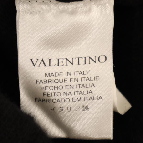 VALENTINO ヴァレンティノ イタリア製 カシミヤブレンド 長袖 ニット 44 ブラック系 ビーズ セーター レディース