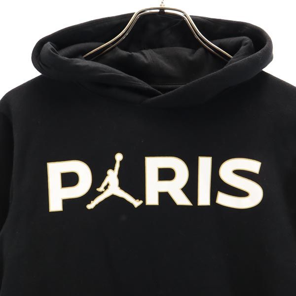 未使用 AIR JORDAN エアジョーダン 長袖 スウェットパーカー M ブラック 他 ジャンプマンロゴ 裏起毛 プルオーバー キッズ