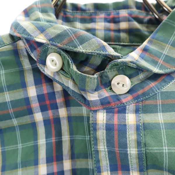HAVERSACK ハバーザック チェック柄 長袖 シャツ S グリーン系 レディース