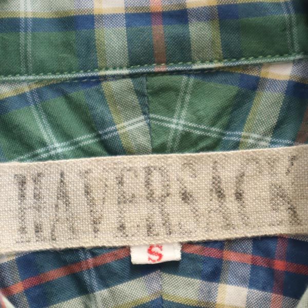 HAVERSACK ハバーザック チェック柄 長袖 シャツ S グリーン系 レディース