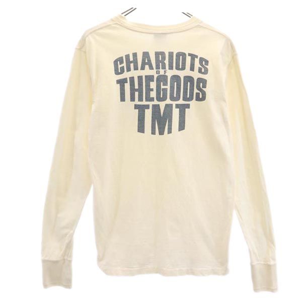 TMT ティーエムティー プリント 長袖 Tシャツ L ベージュ系 ロンT メンズ