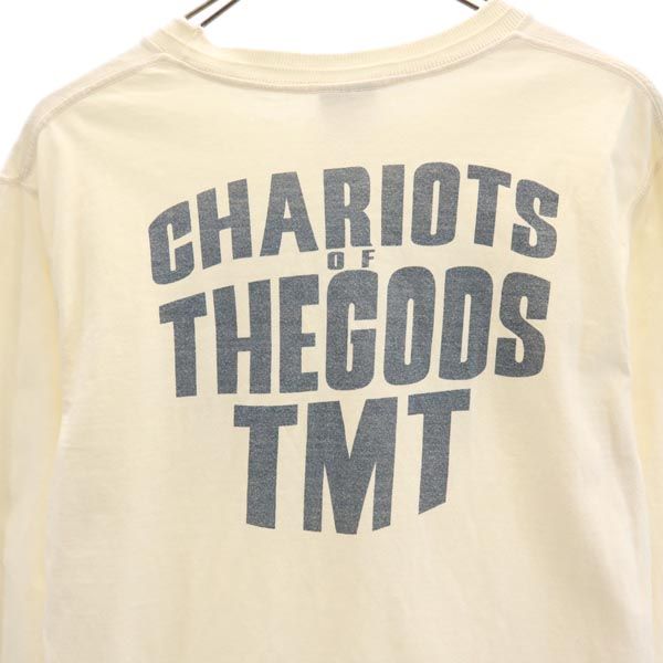 TMT ティーエムティー プリント 長袖 Tシャツ L ベージュ系 ロンT メンズ
