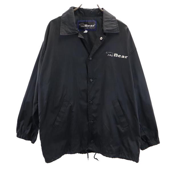 Bear ベアー 90s オールド バックプリント コーチジャケット M ブラック メンズ