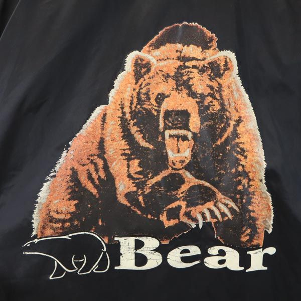 Bear ベアー 90s オールド バックプリント コーチジャケット M ブラック メンズ