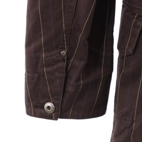 Paul Smith JEANS ポールスミスジーンズ ストライプ柄 テーラードジャケット L ブラウン メンズ