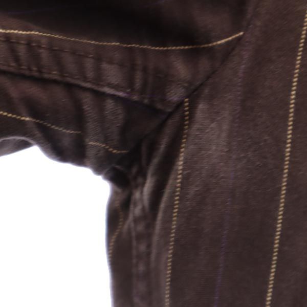 Paul Smith JEANS ポールスミスジーンズ ストライプ柄 テーラードジャケット L ブラウン メンズ