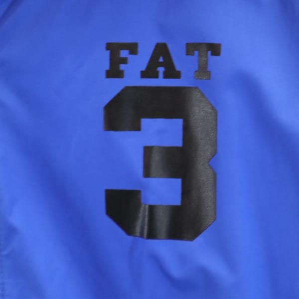 FAT エフエーティー ナイロンジャケット SKINNY ブルー フード 裏ボーダー メンズ