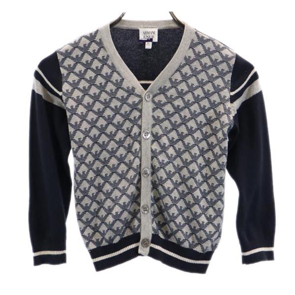 ARMANI JUNIOR アルマーニ ジュニア カシミヤブレンド 長袖 ニット カーディガン 6A グレー キッズ