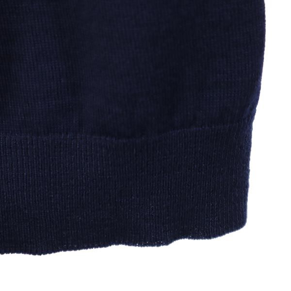 BARNEYS NEWYORK バーニーズニューヨーク ウール 長袖 ニット カーディガン S ネイビー Vネック メンズ