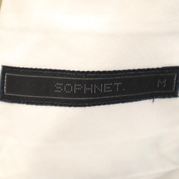 SOPHNET. ソフネット 日本製 カモフラ切替 長袖 ボタンダウンシャツ M ホワイト系 メンズ