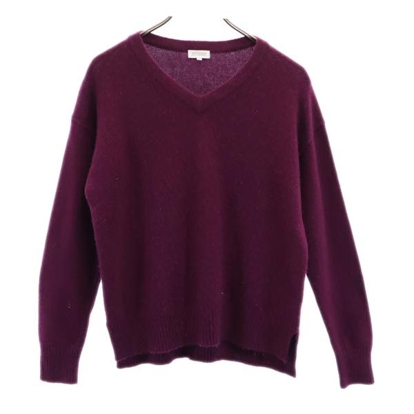 MACKINTOSH PHILOSOPHY マッキントッシュ フィロソフィー 三陽商会 カシミヤブレンド 長袖 ニット 38 ワインレッド レディース