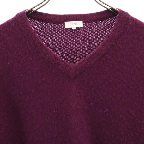 MACKINTOSH PHILOSOPHY マッキントッシュ フィロソフィー 三陽商会 カシミヤブレンド 長袖 ニット 38 ワインレッド レディース