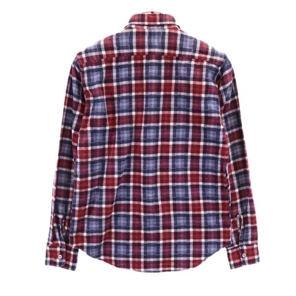 Inpaichthys kerri インパクティスケリー 日本製 チェック柄 長袖 シャツ S 赤×紫×紺 メンズ
