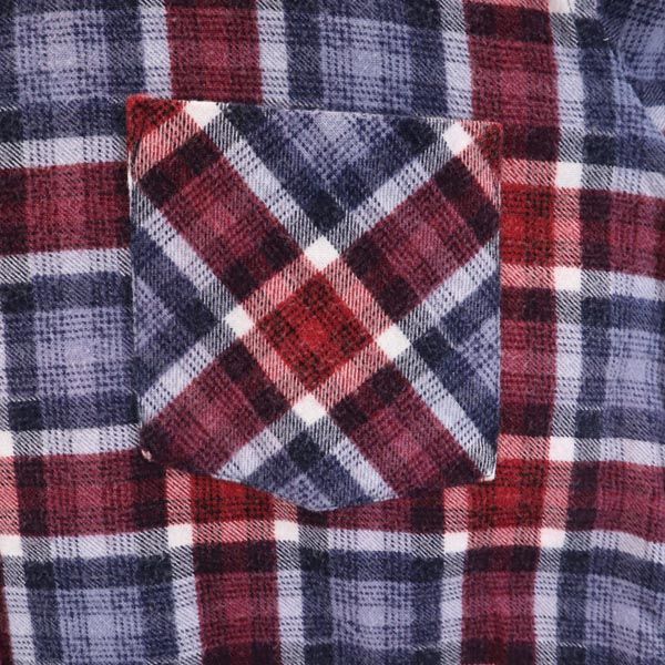 Inpaichthys kerri インパクティスケリー 日本製 チェック柄 長袖 シャツ S 赤×紫×紺 メンズ