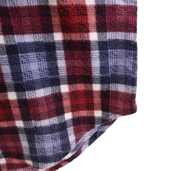 Inpaichthys kerri インパクティスケリー 日本製 チェック柄 長袖 シャツ S 赤×紫×紺 メンズ