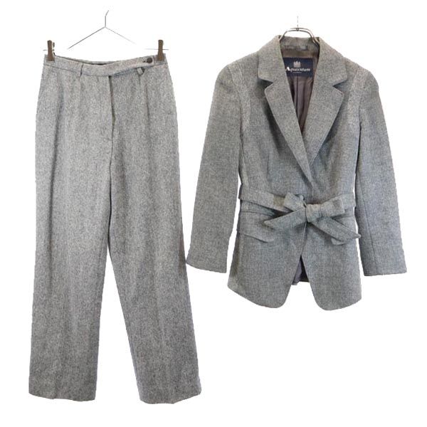 Aquascutum アクアスキュータム パンツスーツ 上下 セットアップ UK8 グレー レディース