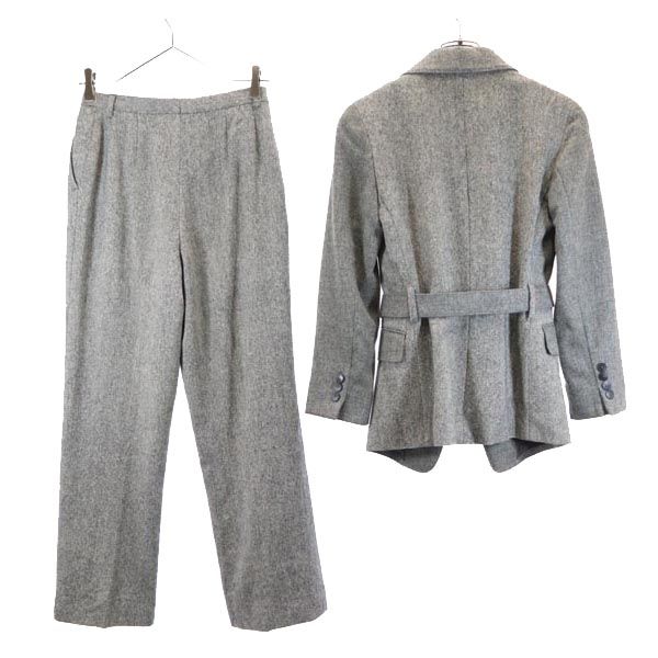 Aquascutum アクアスキュータム パンツスーツ 上下 セットアップ UK8 グレー レディース