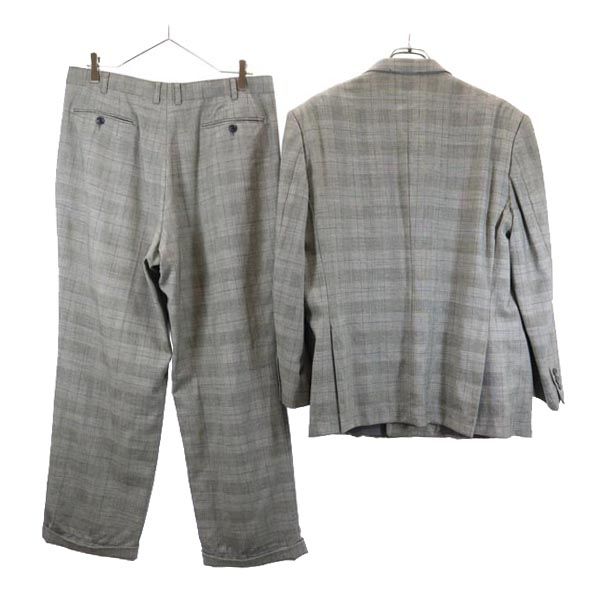 LANVIN ランバン ダブル スーツ 上下 セットアップ ST46-54 グレー系 メンズ