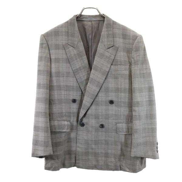 LANVIN ランバン ダブル スーツ 上下 セットアップ ST46-54 グレー系 メンズ