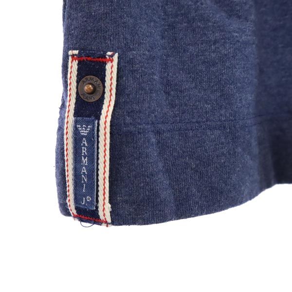 ARMANI JEANS アルマーニジーンズ ラインストーン 7分袖 Tシャツ XS ブルー系 ロンT レディース