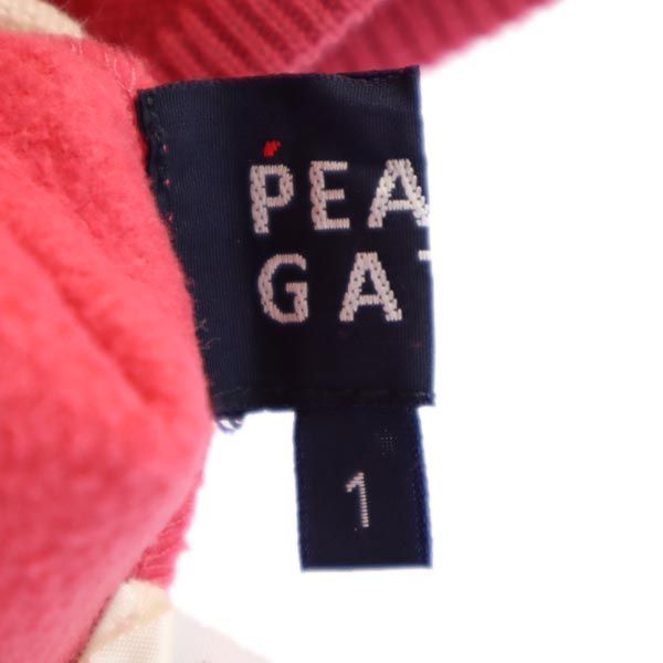 PEARLY GATES パーリーゲイツ アーガイル ゴルフ ジップアップ ニット ベスト 1 ピンク フリース 切替 ロゴ刺_ レディース