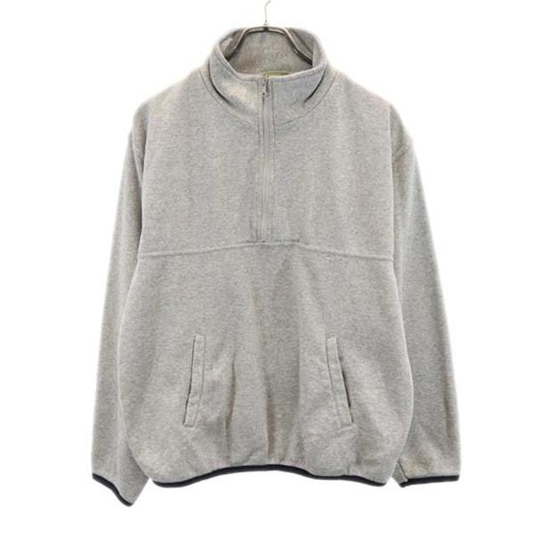 UNIQLO ユニクロ 長袖 ハーフジップ スウェット M グレー プルオーバー トレーナー メンズ