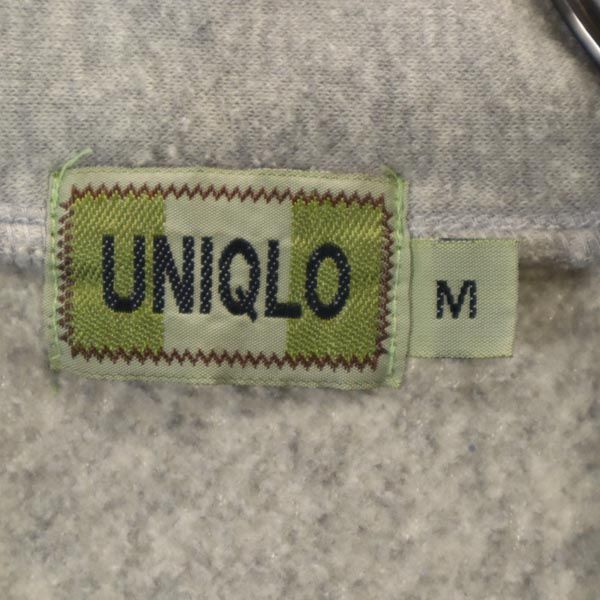 UNIQLO ユニクロ 長袖 ハーフジップ スウェット M グレー プルオーバー トレーナー メンズ