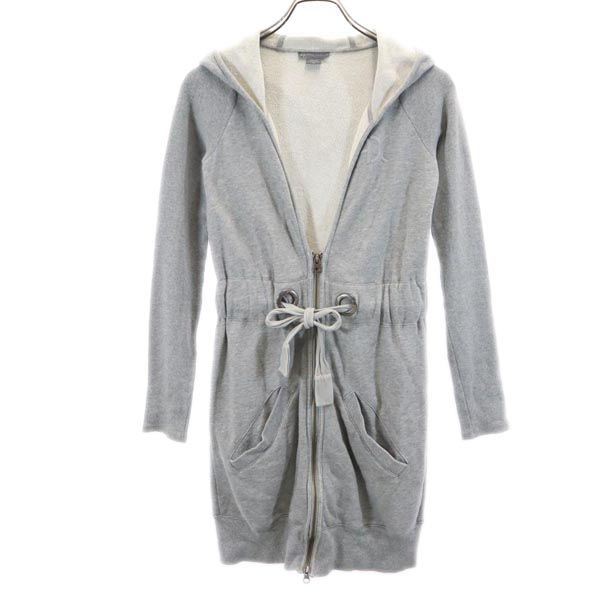 ARMANI EXCHANGE アルマーニエクスチェンジ 長袖 ロング ジップパーカー XS グレー レディース