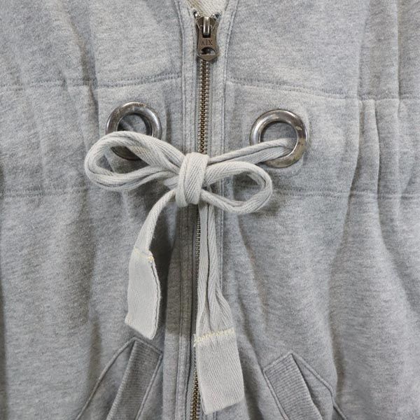 ARMANI EXCHANGE アルマーニエクスチェンジ 長袖 ロング ジップパーカー XS グレー レディース