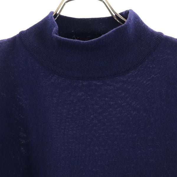 イヴサンローラン ウール 長袖 ニット M ネイビー系 YVES SAINT LAURENT 肩パット セーター レディース
