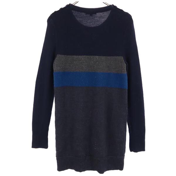 BURBERRY バーバリー 日本製 三陽商会 ウール 長袖 ニット ワンピース 1 グレー系 セーター レディース