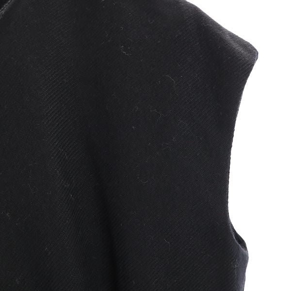 MAX MARA マックスマーラ ウール シルクブレンド ノースリーブ カットソー 9 ブラック系 バックボタン レディース