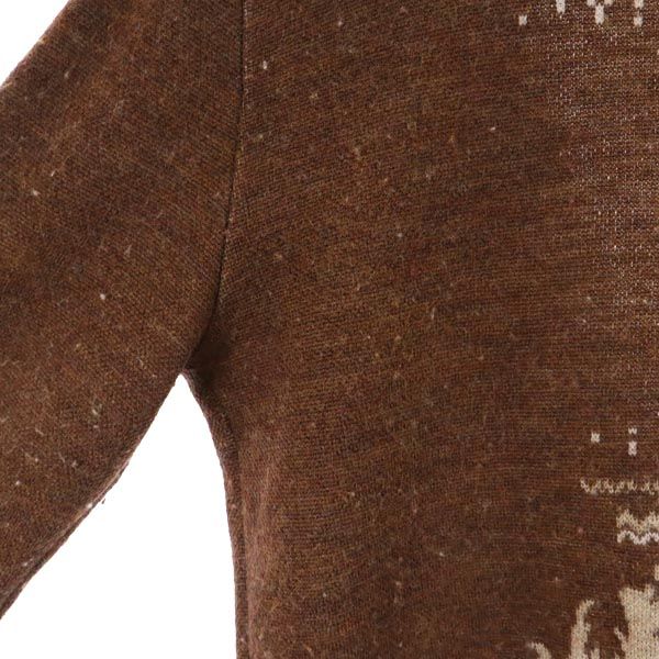 FACTOTUM ファクトタム 日本製 ウール 長袖 ニット カーディガン 48 ブラウン系 メンズ