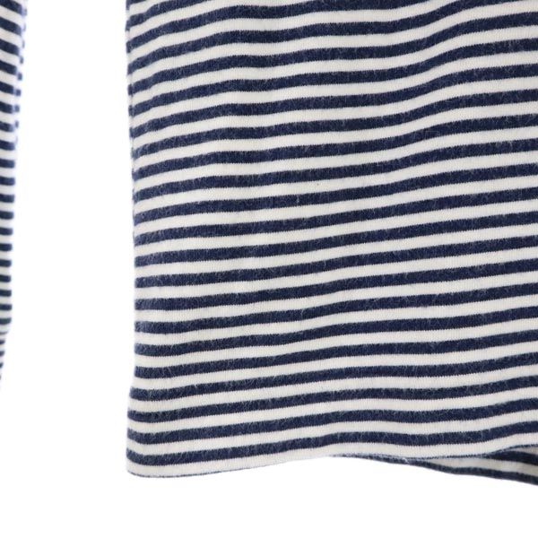 PEARLY GATES パーリーゲイツ 日本製 ボーダー ゴルフ 長袖 Tシャツ 4 ネイビー系 ロンT メンズ