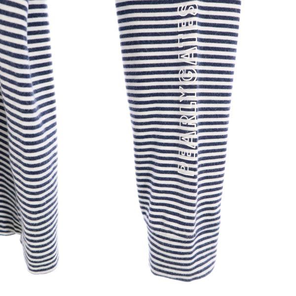 PEARLY GATES パーリーゲイツ 日本製 ボーダー ゴルフ 長袖 Tシャツ 4 ネイビー系 ロンT メンズ