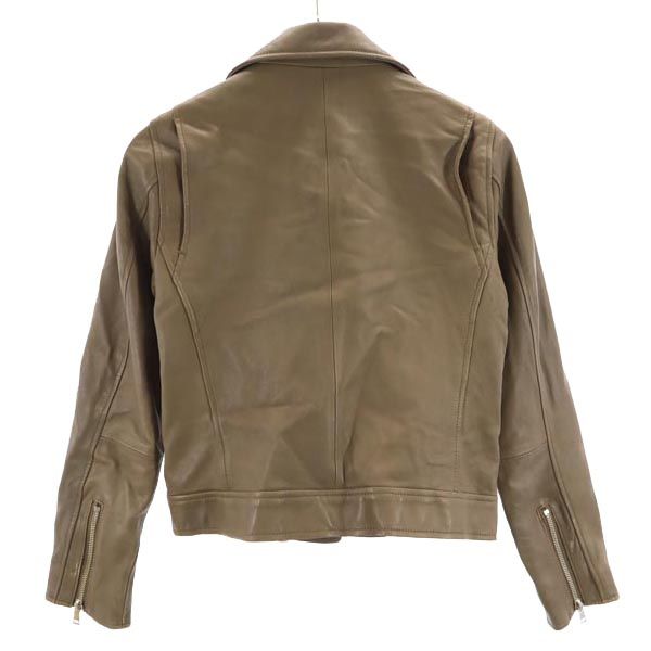 PUBLIC TOKYO パブリックトウキョウ 日本製 シープスキン ライダースジャケット 1 ブラウン 羊革 レディース