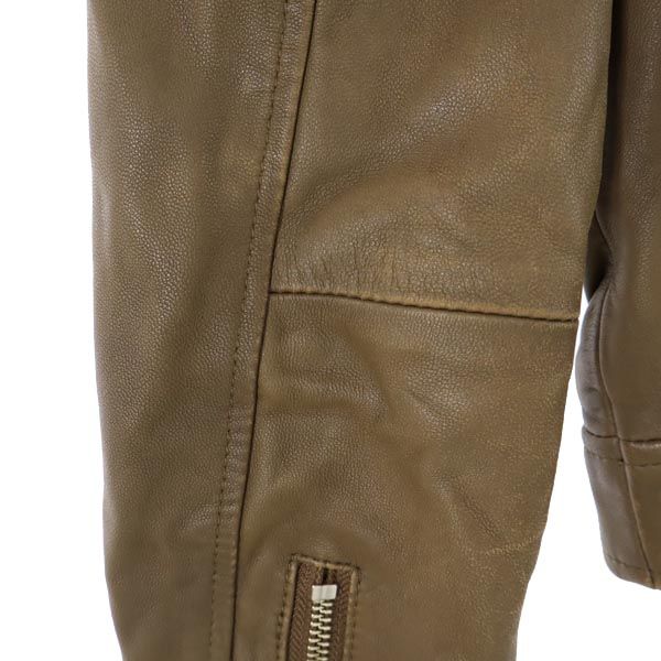 PUBLIC TOKYO パブリックトウキョウ 日本製 シープスキン ライダースジャケット 1 ブラウン 羊革 レディース