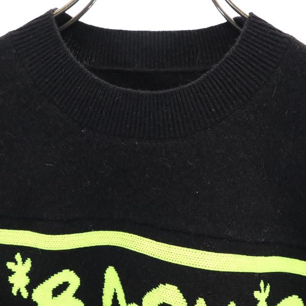 BAPY BY A BATHING APE ベイピーバイアベイシングエイプ 長袖 アシンメトリー ニット XS ブラック オープンショルダー レディース