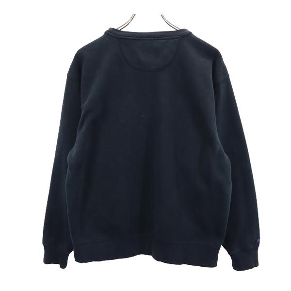 JANSPORTS ジャンスポーツ 長袖 スウェット トレーナー M ブラック 刺繍 ワッペン 裏起毛 メンズ