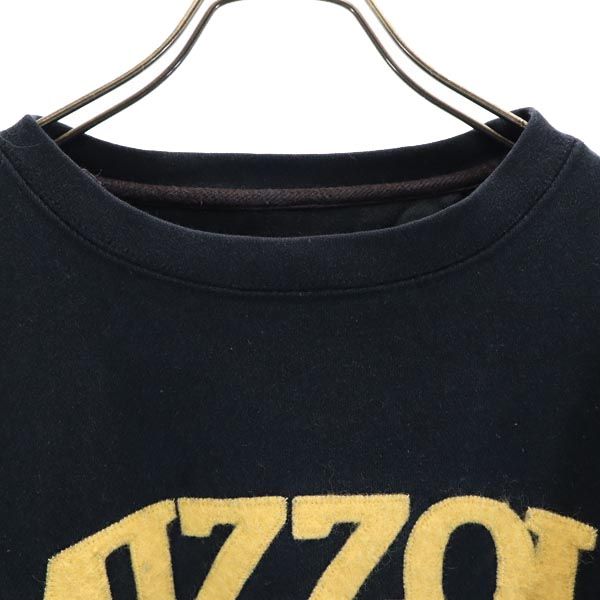 JANSPORTS ジャンスポーツ 長袖 スウェット トレーナー M ブラック 刺繍 ワッペン 裏起毛 メンズ