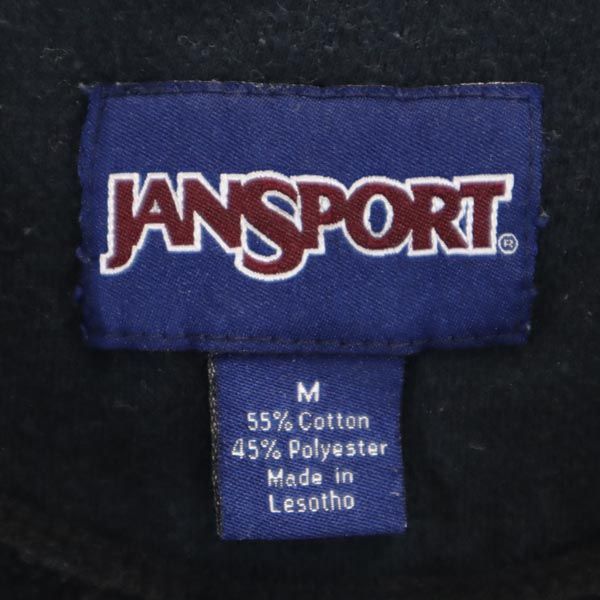 JANSPORTS ジャンスポーツ 長袖 スウェット トレーナー M ブラック 刺繍 ワッペン 裏起毛 メンズ