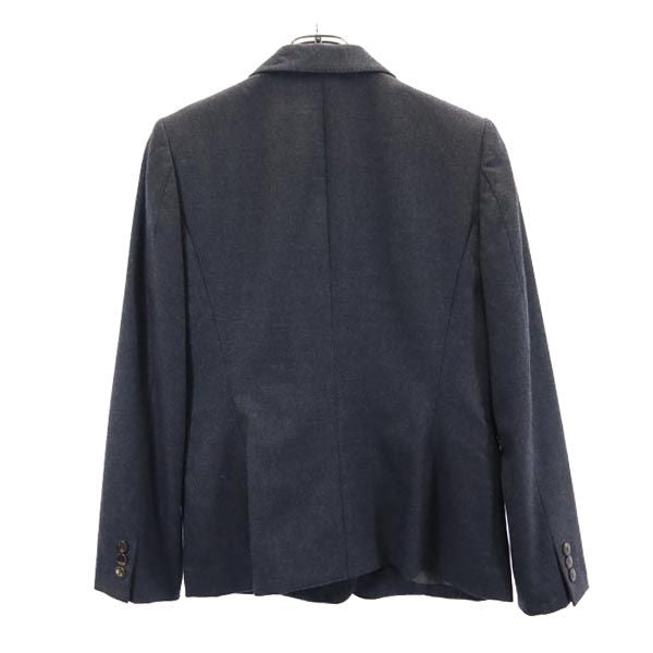 DAKS ダックス 日本製 ウールカシミヤブレンド テーラードジャケット 38 グレー レディース