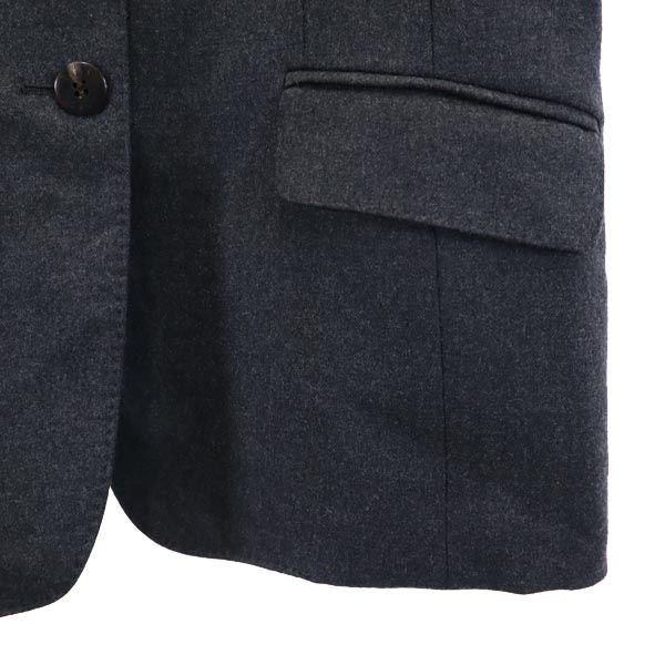 DAKS ダックス 日本製 ウールカシミヤブレンド テーラードジャケット 38 グレー レディース