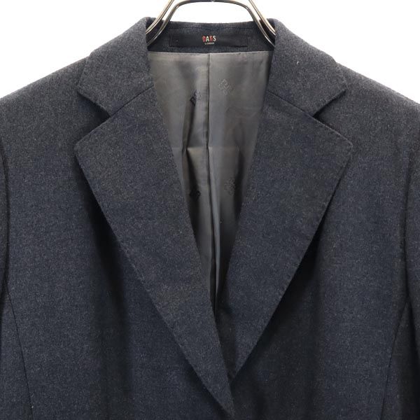 DAKS ダックス 日本製 ウールカシミヤブレンド テーラードジャケット 38 グレー レディース